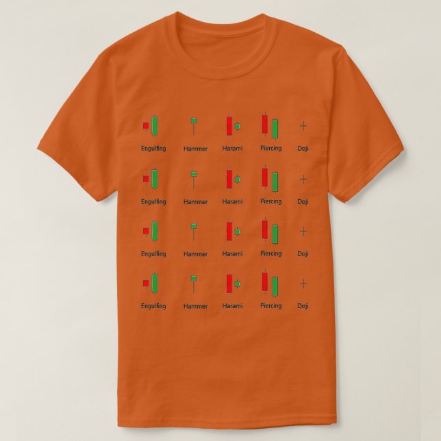 Candlestick patterns T-Shirt (Design Front)