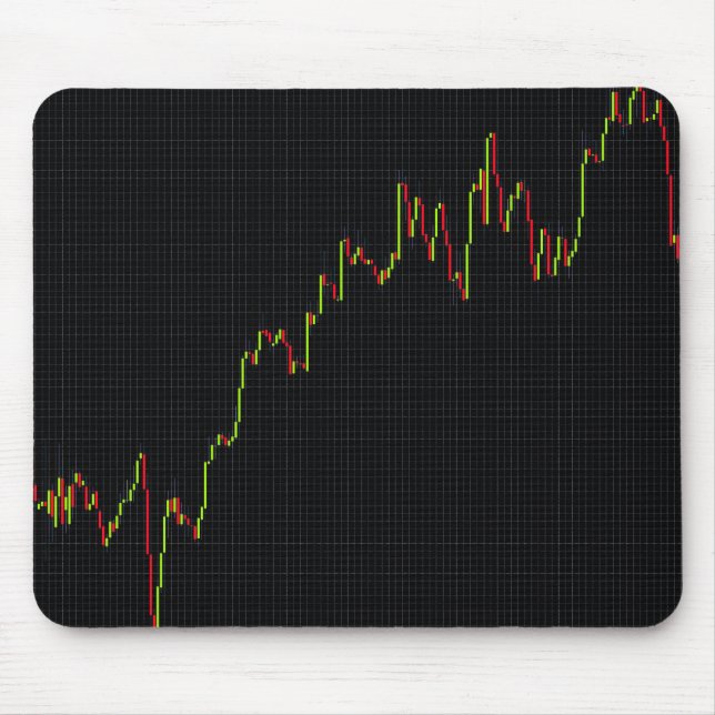 Candlestick Stock Market Chart Mouse Pad (Front)