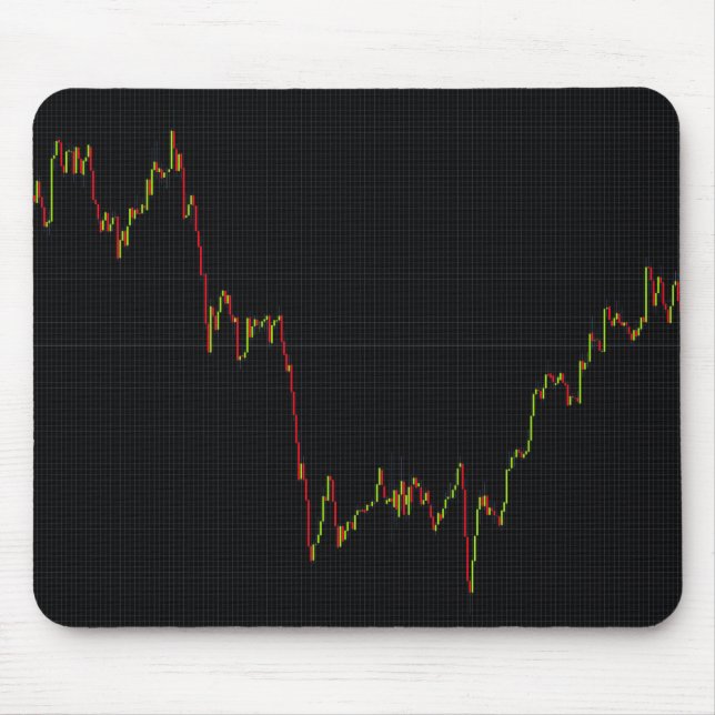 Candlestick Stock Market Chart Mouse Pad (Front)