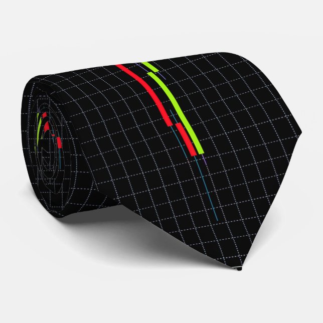 Candlestick Stock Market Chart Tie (Rolled)