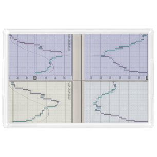 Candlestick Stock Market Charts Acrylic Tray