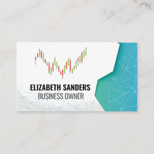 Candlesticks Geometric Patterns Business Card
