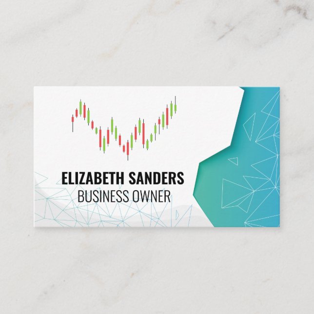 Candlesticks | Geometric Patterns Business Card (Front)