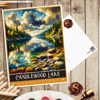 Candlewood Lake, Connecticut | Vintage Painting Postcard