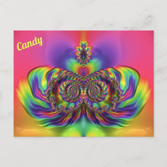 CANDY ~ 3D Design Pattern ~ Multi Colors Postcard (Front)