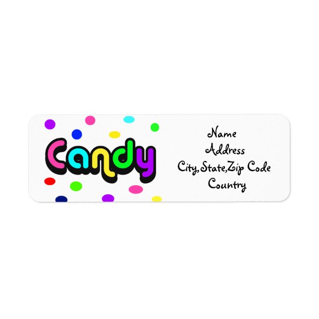 Candy-address label (Front)