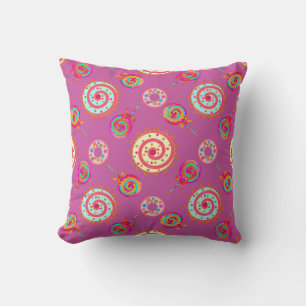 Candy and Cakes Pink Throw Pillow