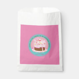 Candy and chocolate cake for birthday party favour bag