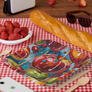 Candy Apple Paper Plate