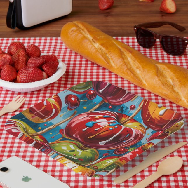 Candy Apple Paper Plate (Picnic)