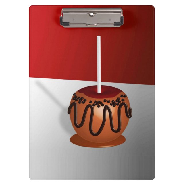 Candy Apple, red and caramel Clipboard (Front)