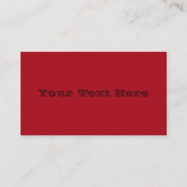 Candy Apple Red Autumn Fall Season Solid Colour Business Card (Front)