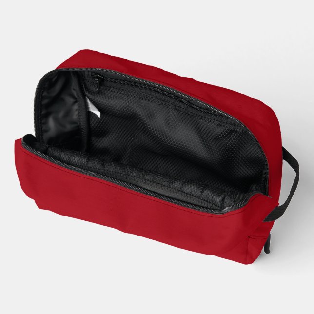 Candy Apple Red Autumn Fall Season Solid Colour Dopp Kit (Open)