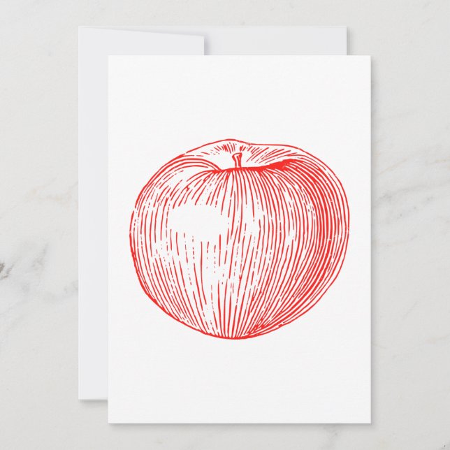 Candy Apple Red Letterpress Apple (Front)