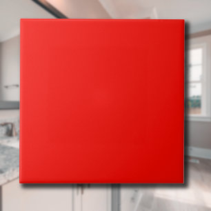 Candy Apple Red Solid Colour Classic Elegant Tile