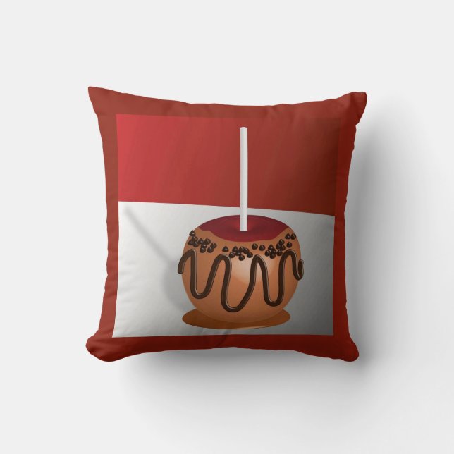 Candy Apple Throw Pillow (Front)