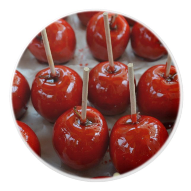 Candy Apples in Fantasyland Ceramic Knob (Front)