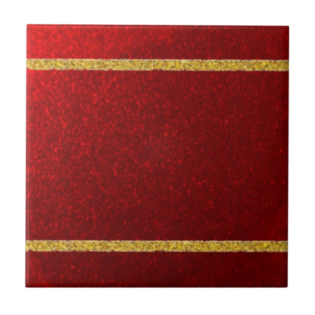 Candy Apples Red Gold  Tile (Front)