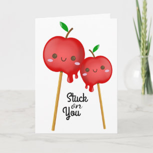 Candy Apples Stuck on You Holiday Card