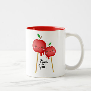 Candy Apples Stuck on You Two-Tone Coffee Mug