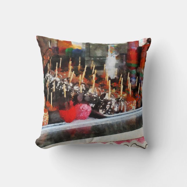 Candy Apples Throw Pillow (Front)