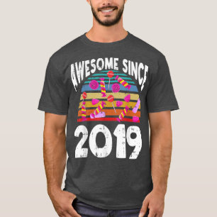 Candy Awesome Since 2019 3rd Birthday 3 Years Old T-Shirt