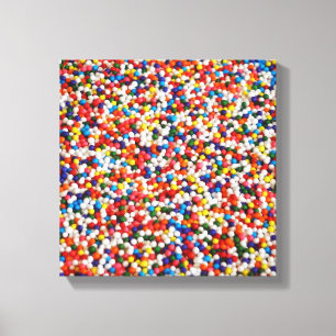 Candy Balls Rainbow Colours Canvas Print