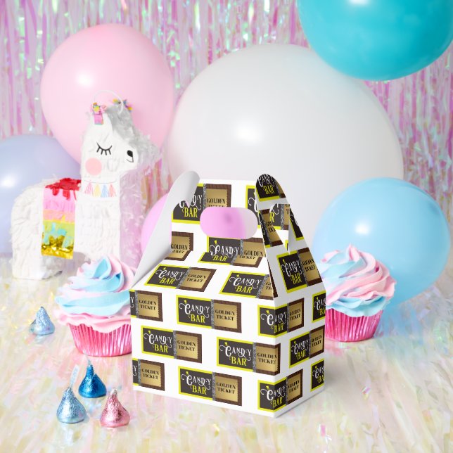 Candy Bar Golden Ticket Party Favor Box (Party)