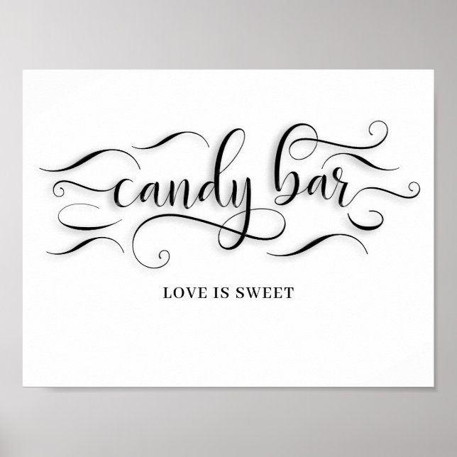 Candy Bar Wedding Day Sign (Front)