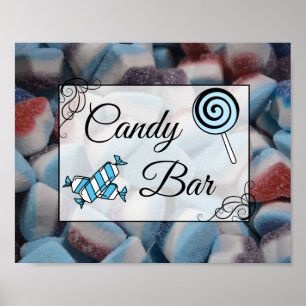 Candy Bar Wedding or Baby Shower Sign Poster