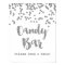 Candy Bar Wedding or Shower Sign Silver Confetti