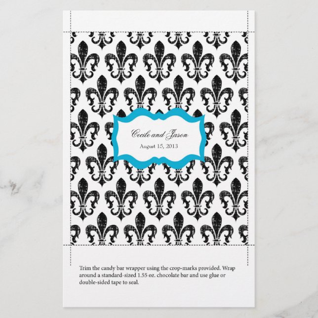 Candy Bar Wrapper | New Orleans Turquoise (Front)