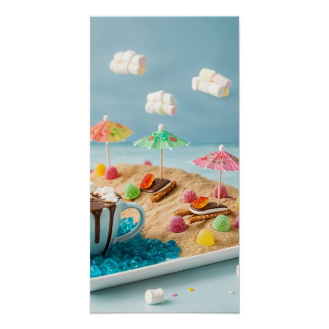 Candy Beach Scene Poster (Front)