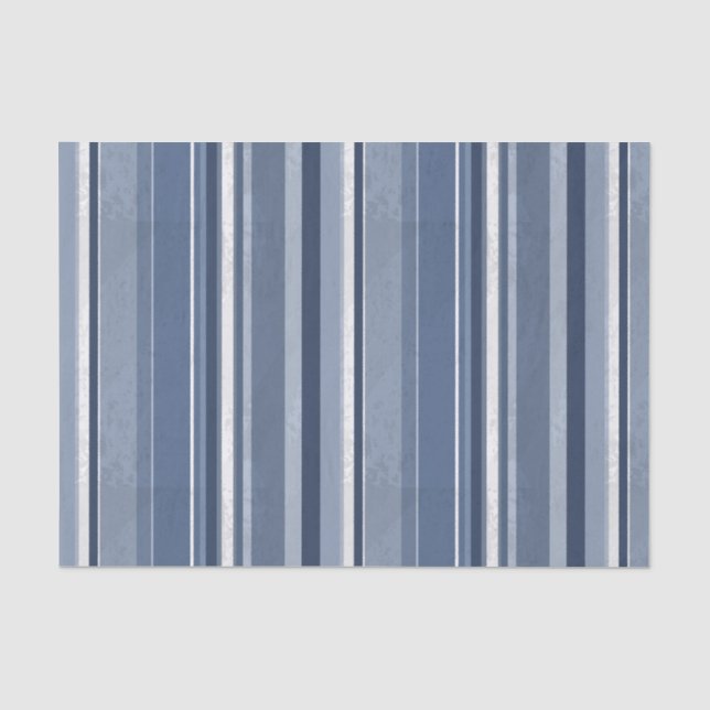Candy Blue Stripes Tissue Paper (Front)