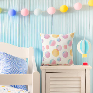 Candy Bubbles Throw Pillow