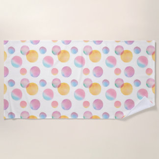 Candy Bubbles Vibrant Beach Towel