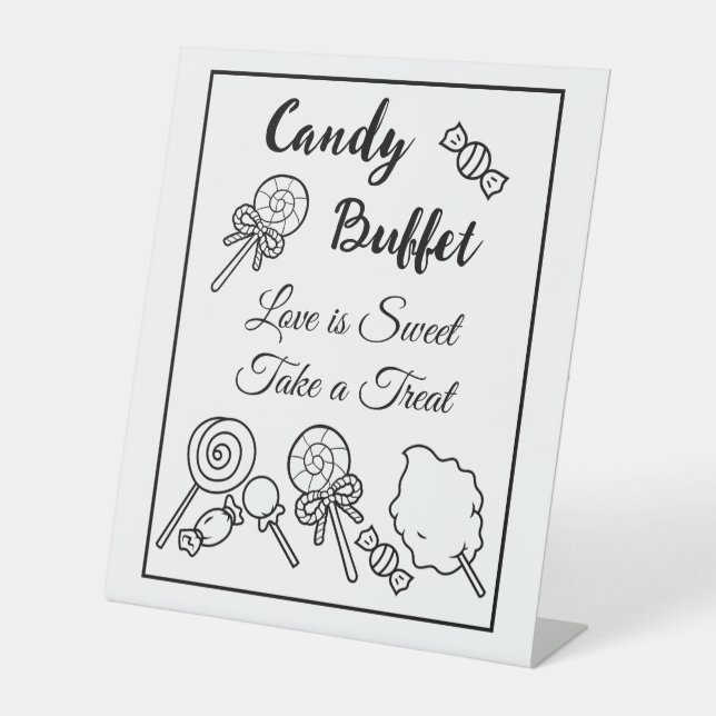 Candy Buffet Table Sign for Wedding (Front)