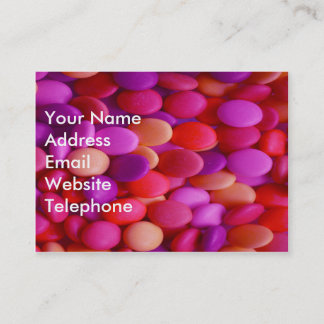 Candy Buttons pink Business Card