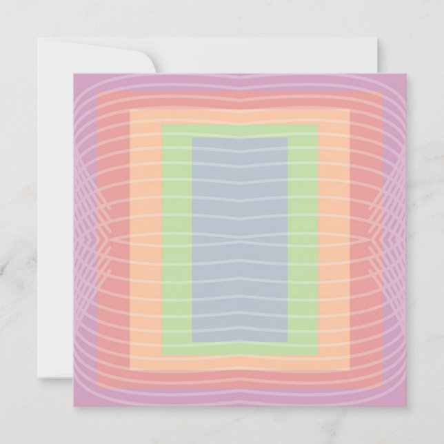 Candy Cake Pastel Colour Block  Holiday Card (Front)