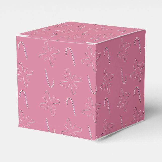 Candy Cane 2026 Pink Favor Box (Front Side)