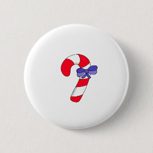 Candy cane 2 inch round button