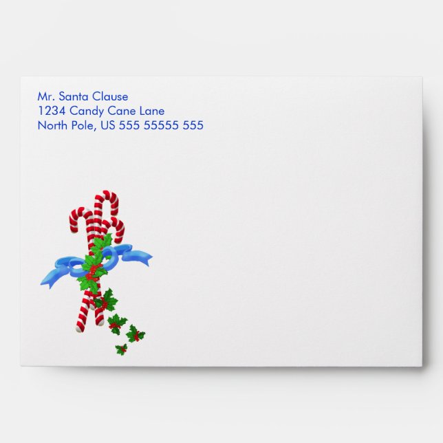Candy Cane A7 Card Envelopes (Front)