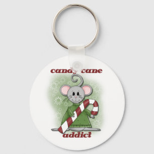 Candy Cane Addict Tshirts and Gifts Keychain