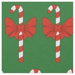Candy Cane and Bow Fabric