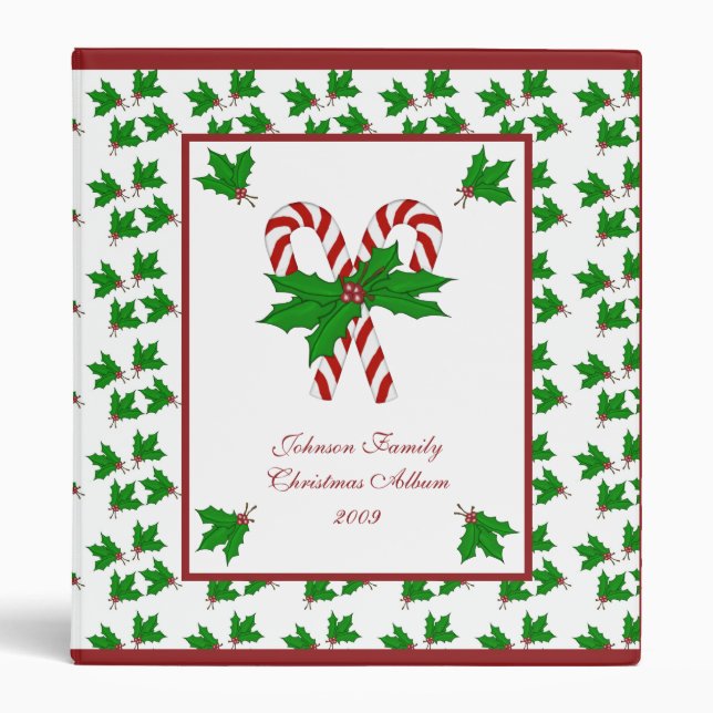 Candy Cane and Holly Binder (Front)