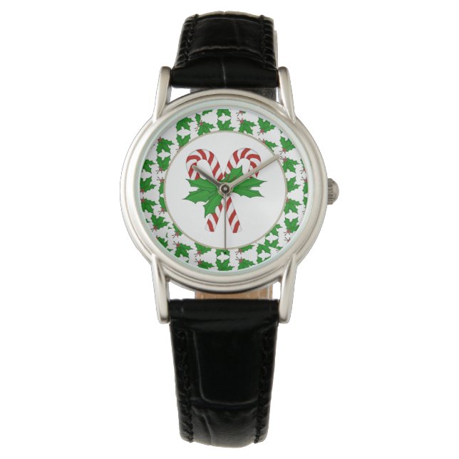 Candy Cane and Holly Watch (Front)