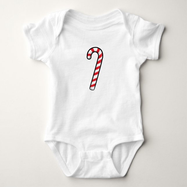 Candy Cane Baby Bodysuit (Front)