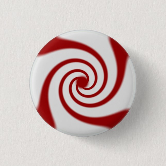 Candy Cane Basics Peppermint Drop  1 Inch Round Button (Front)