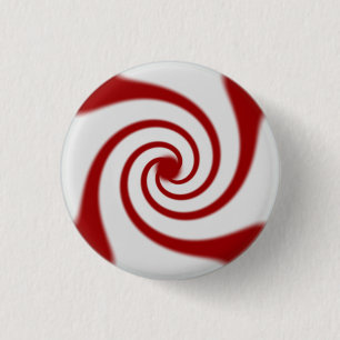 Candy Cane Basics Peppermint Drop  1 Inch Round Button
