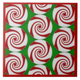 Candy Cane Basics Peppermint Drop Tile